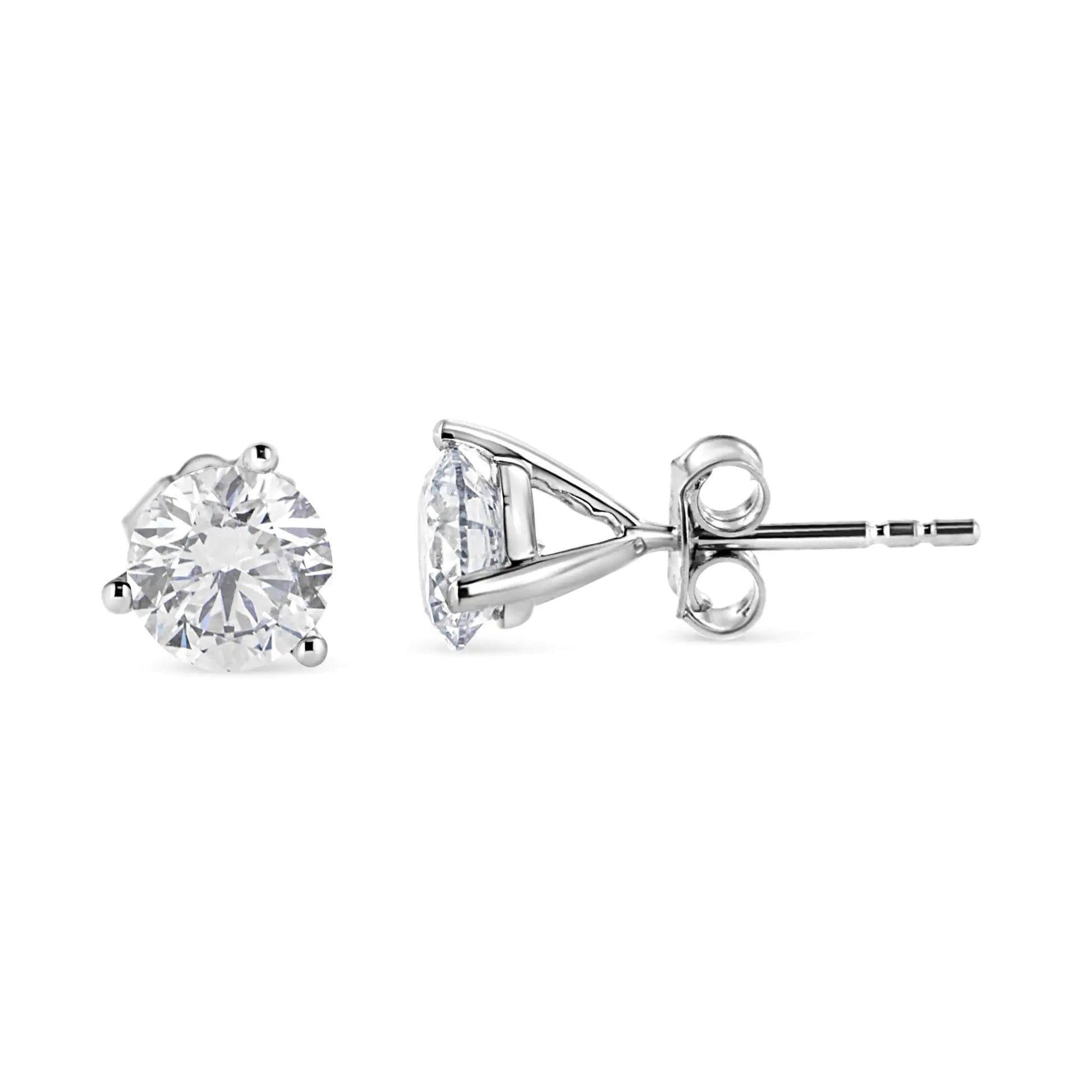 14K White Gold Martini - Set 2ct Lab Diamond Studs (F - G, VS2 - SI1) | Earrings | Elegant Emulations Jewelry USA