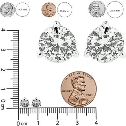 14K White Gold Martini - Set 2ct Lab Diamond Studs (F - G, VS2 - SI1) | Earrings | Elegant Emulations Jewelry USA