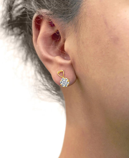 14K Yellow Gold 1ct. TDW Round - cut Diamond Earrings (I - J,SI2 - I1) | | Elegant Emulations Jewelry USA