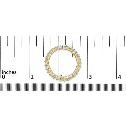 14K Yellow Gold 2.00 Cttw Shared Prong Set Princess Cut Diamond Eternity Band Ring (J - K Color, SI1 - SI2 Clarity) - Ring Size 7 | | Elegant Emulations Jewelry USA