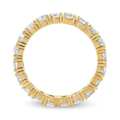 14K Yellow Gold 2.00 Cttw Shared Prong Set Round Cut Diamond Eternity Band (J - K Color, VS1 - VS2 Clarity) | | Elegant Emulations Jewelry USA