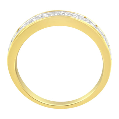 14KT Yellow Gold Diamond Channel Band Ring (1 cttw, H - I Color, SI2 - I1 Clarity) | | Elegant Emulations Jewelry USA