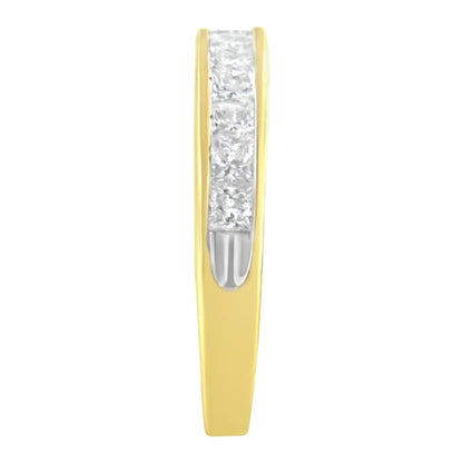14KT Yellow Gold Diamond Channel Band Ring (1 cttw, H - I Color, SI2 - I1 Clarity) | | Elegant Emulations Jewelry USA