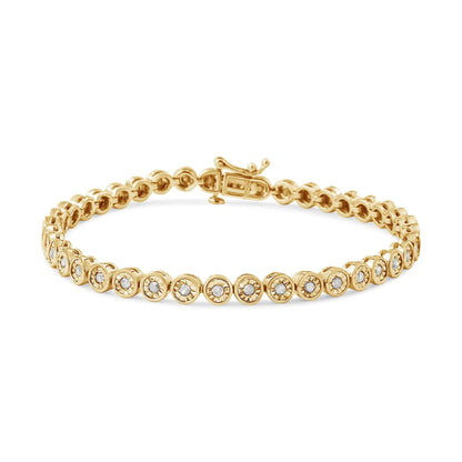 Sterling Silver Diamond Link Tennis Bracelet