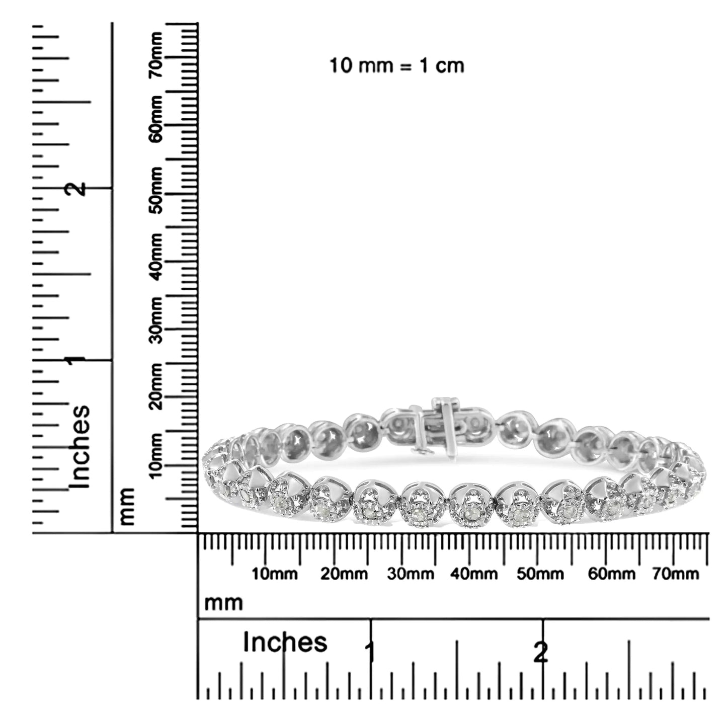 .925 Silver Diamond Miracle Tennis Bracelet | Bracelets | Elegant Emulations Jewelry USA