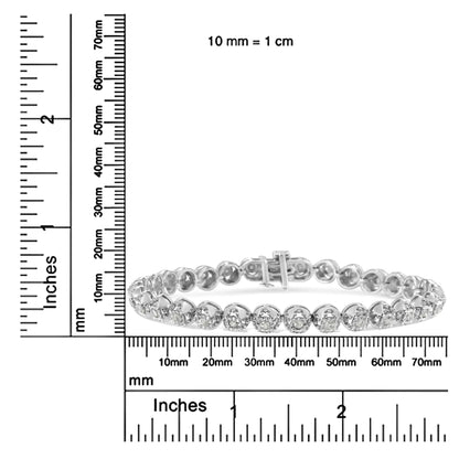 .925 Silver Diamond Miracle Tennis Bracelet | Bracelets | Elegant Emulations Jewelry USA