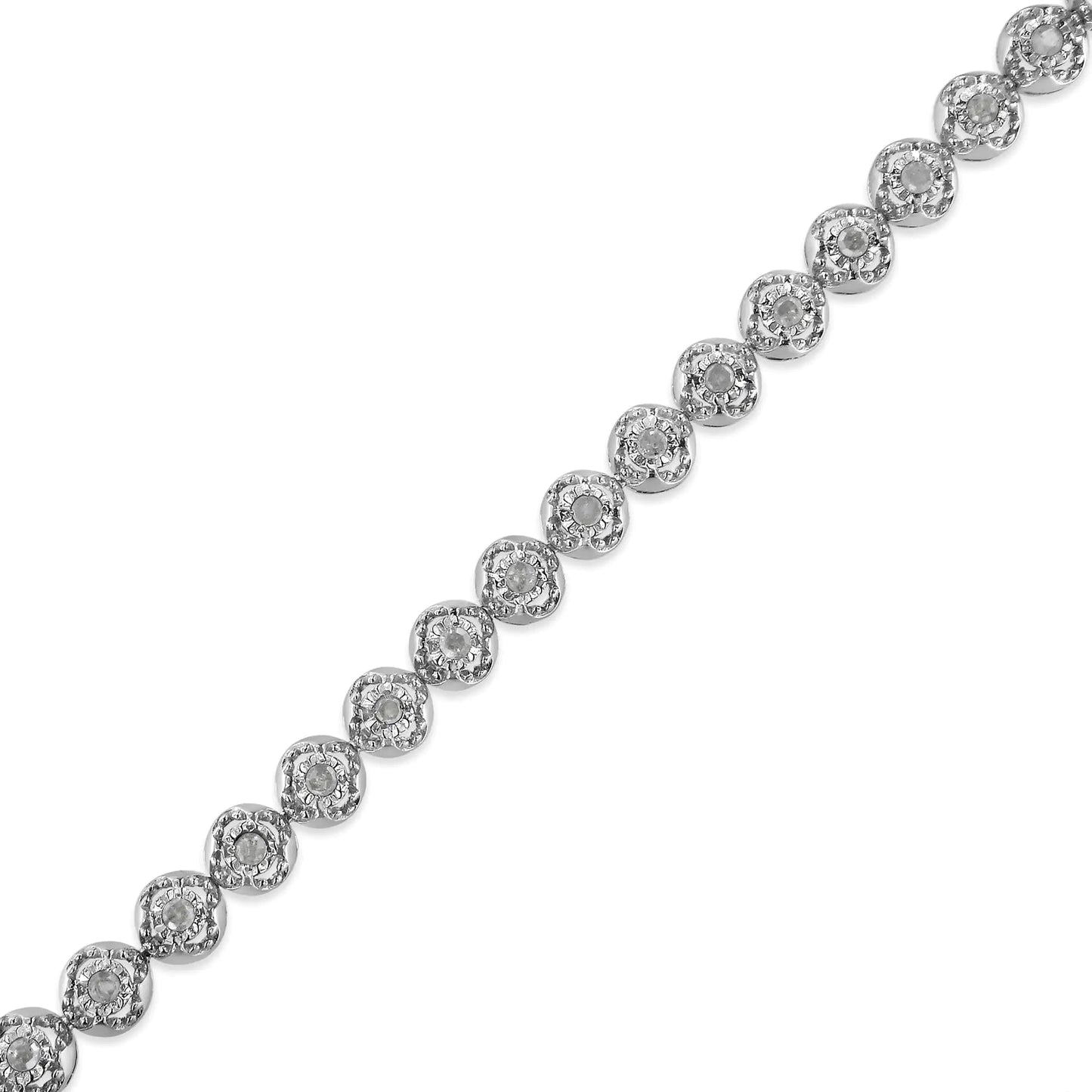 .925 Silver Diamond Miracle Tennis Bracelet | Bracelets | Elegant Emulations Jewelry USA