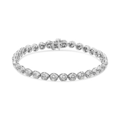 .925 Silver Diamond Miracle Tennis Bracelet | Bracelets | Elegant Emulations Jewelry USA