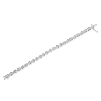 .925 Silver Diamond X - Link Tennis Bracelet 7.25" | Bracelets | Elegant Emulations Jewelry USA