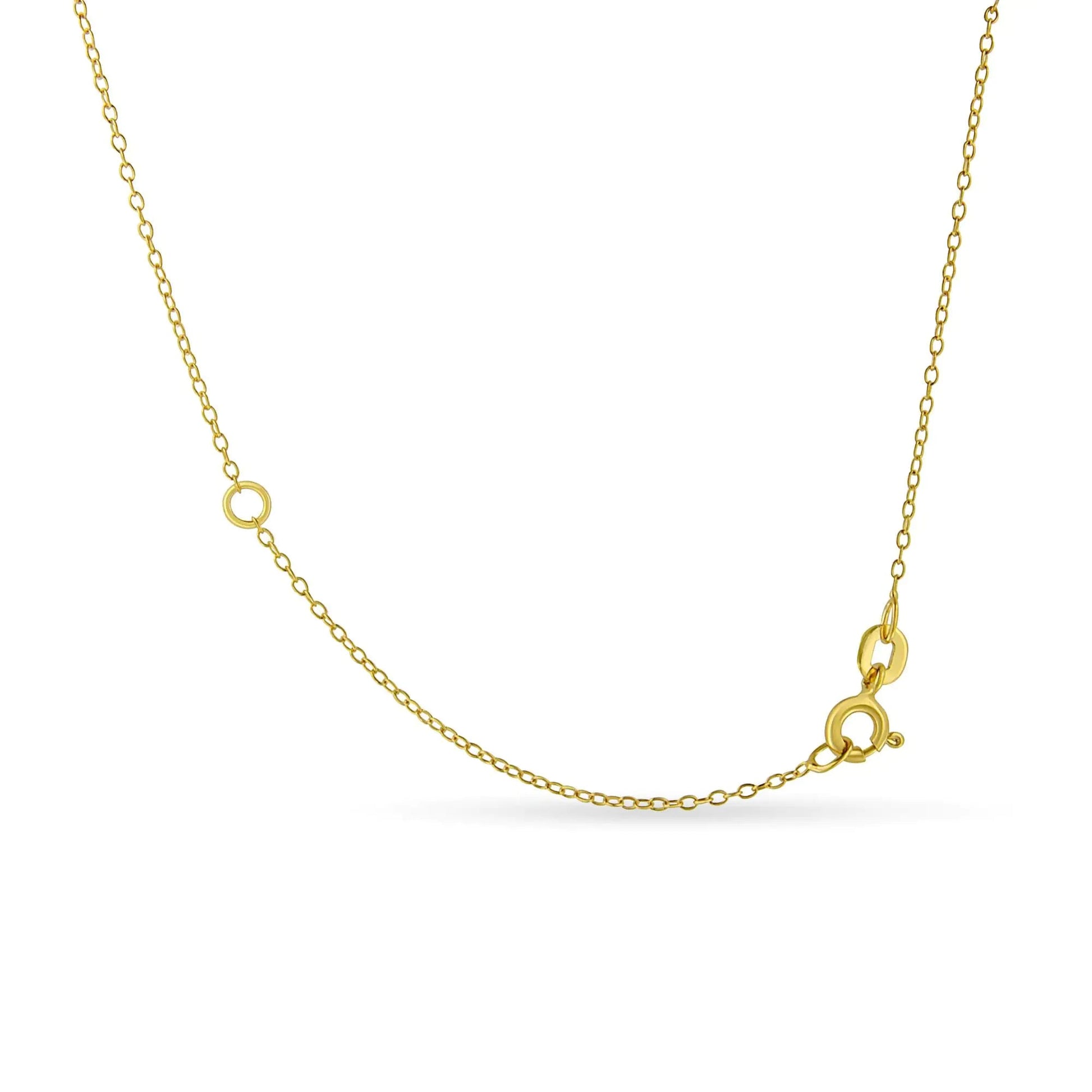 .925 Sterling Silver 1/2 Cttw Diamond Bezel 18" Pendant Necklace (I - J Color, I2 - I3 Clarity) | Necklace | Elegant Emulations Jewelry USA
