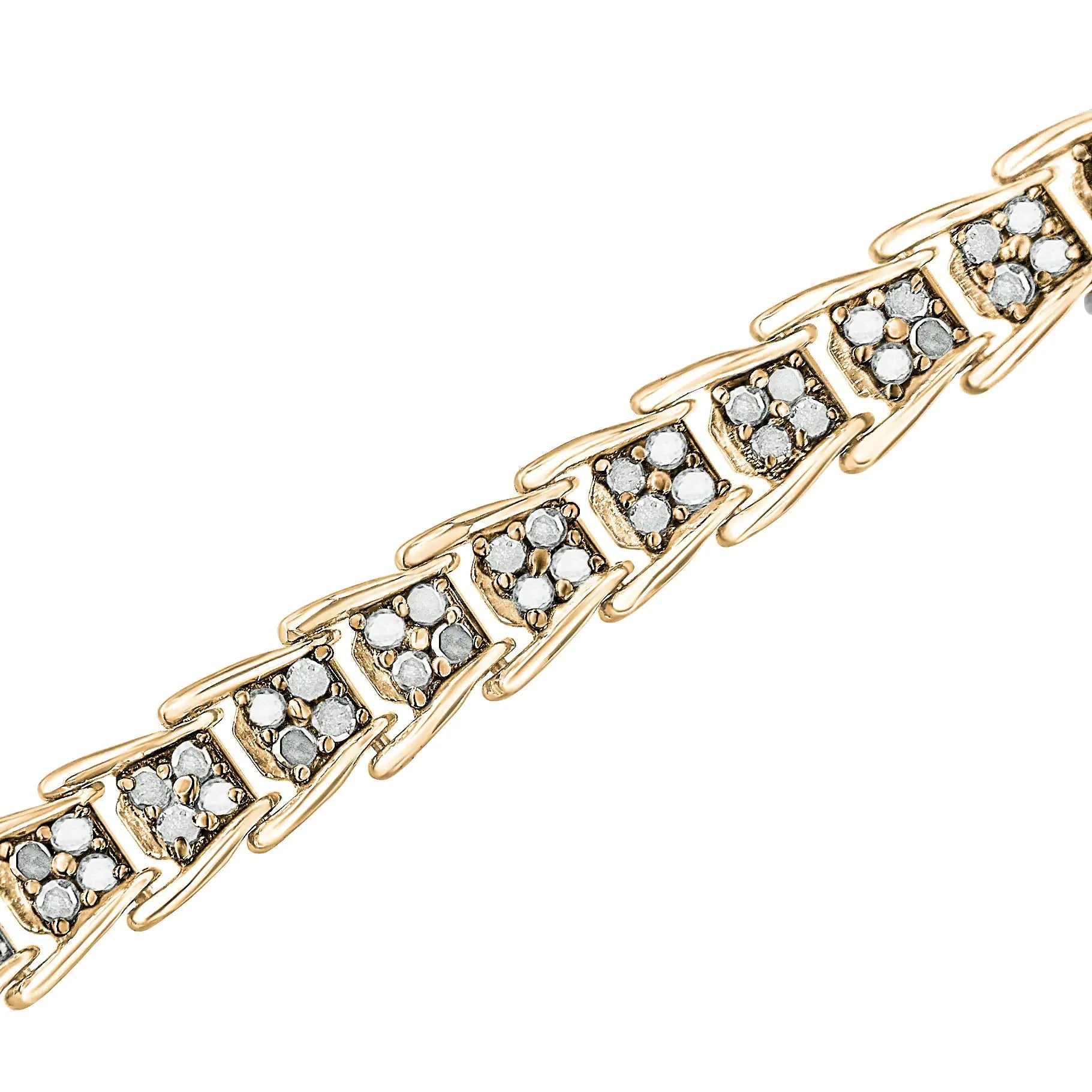 .925 Sterling Silver 2.0 Ct Chevron Diamond Tennis Bracelet - 7" | Bracelets | Elegant Emulations Jewelry USA