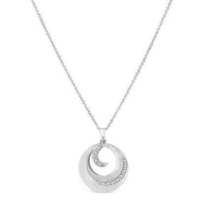 .925 Sterling Silver Diamond Circle Pendant Necklace | Necklace | Elegant Emulations Jewelry USA