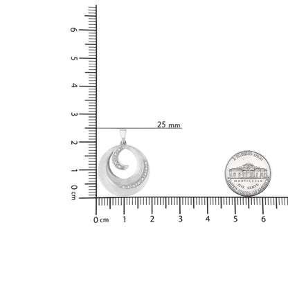 .925 Sterling Silver Diamond Circle Pendant Necklace | Necklace | Elegant Emulations Jewelry USA