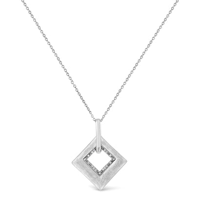 .925 Sterling Silver Diamond Kite Pendant Necklace | Necklace | Elegant Emulations Jewelry USA