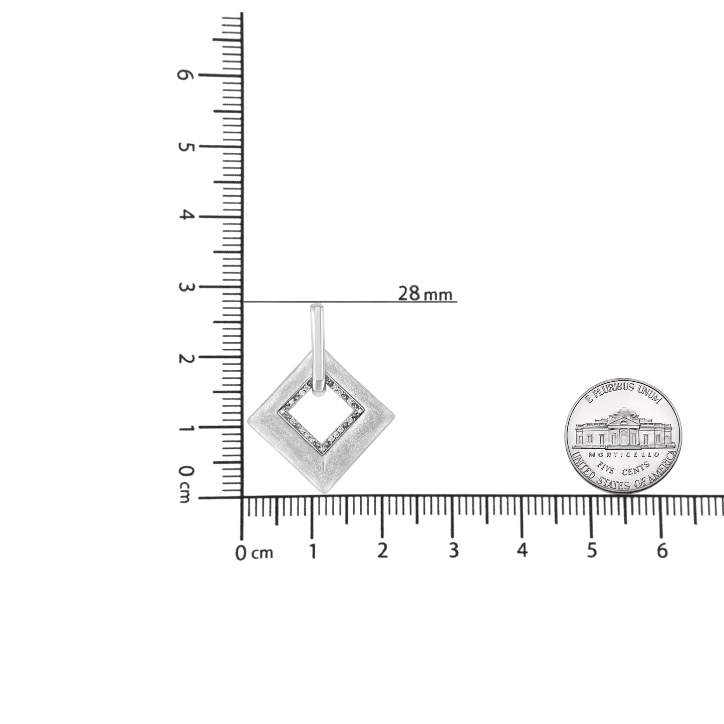 .925 Sterling Silver Diamond Kite Pendant Necklace | Necklace | Elegant Emulations Jewelry USA