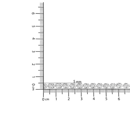 .925 Sterling Silver Diamond X Bracelet - 1/4 Cttw | Bracelets | Elegant Emulations Jewelry USA