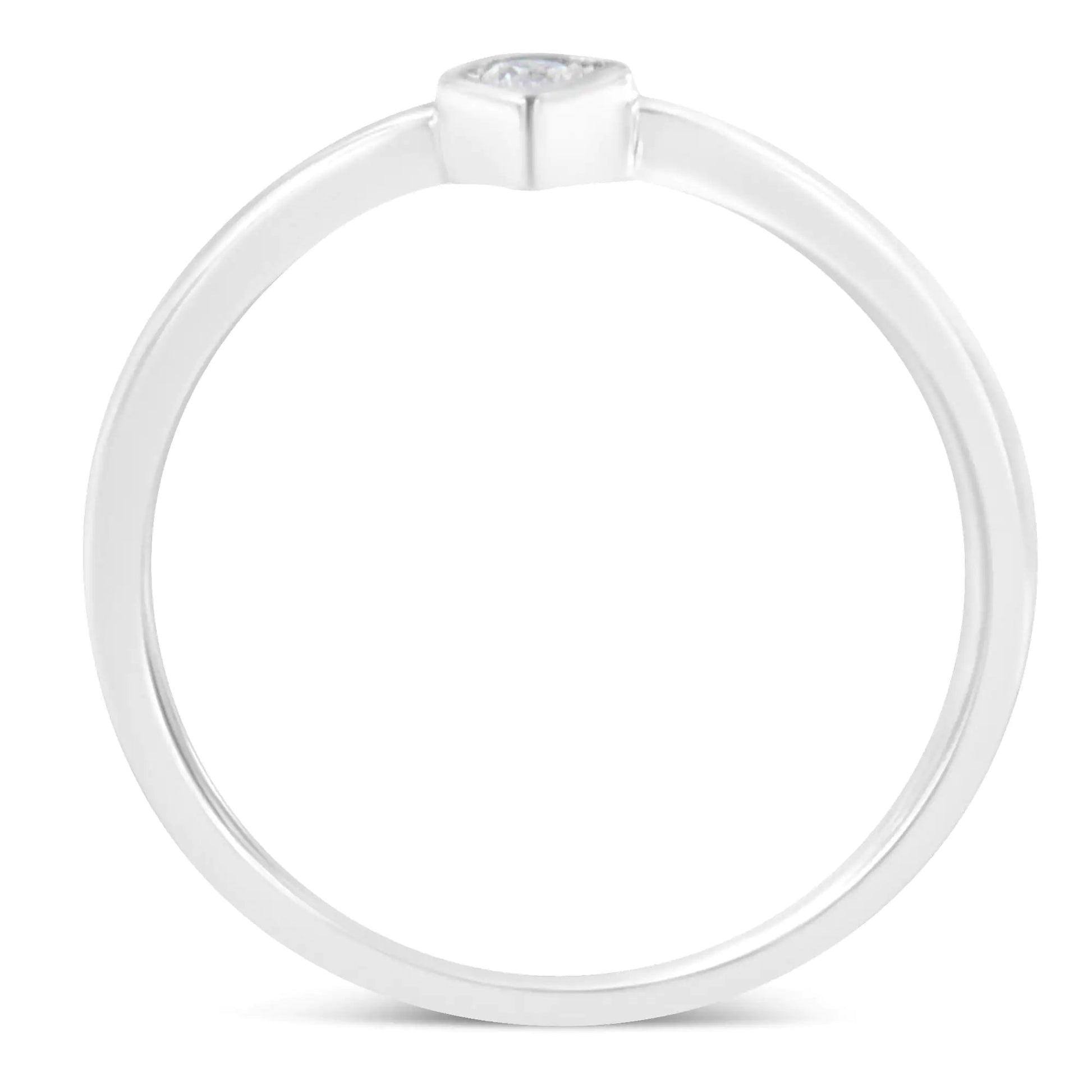 .925 Sterling Silver Pear - Shaped Diamond Promise Ring | Rings | Elegant Emulations Jewelry USA