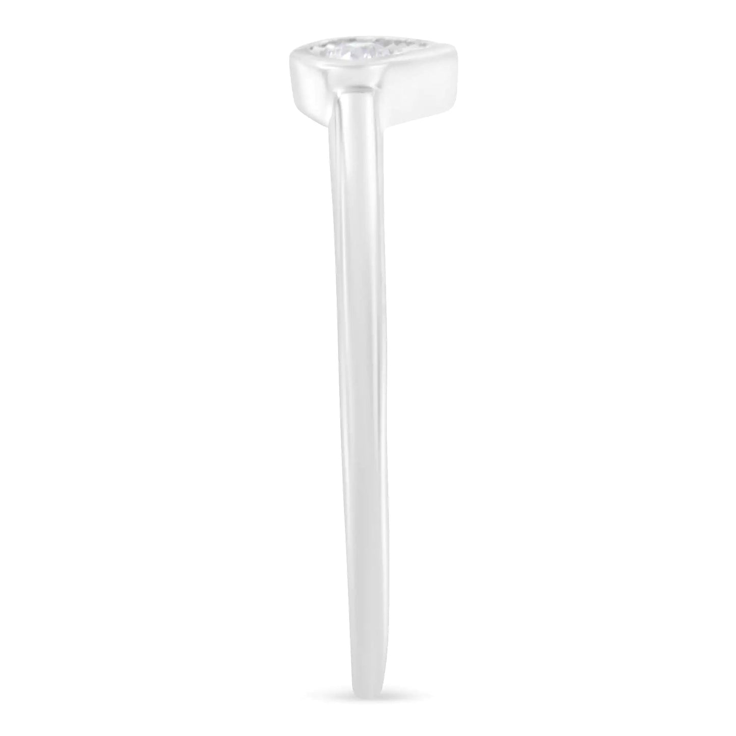 .925 Sterling Silver Pear - Shaped Diamond Promise Ring | Rings | Elegant Emulations Jewelry USA