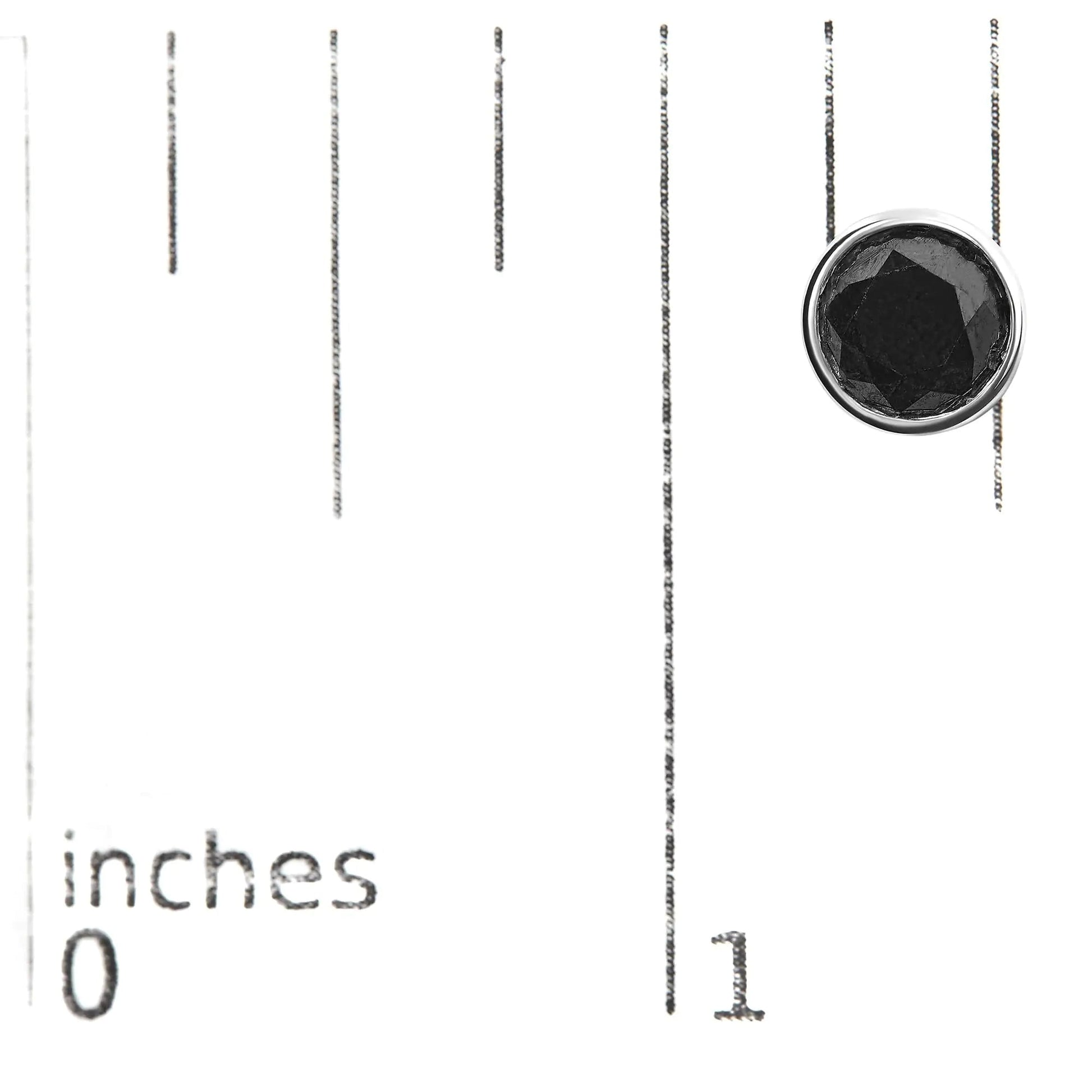 .925 Sterling Silver Round Brilliant - Cut Black Diamond Bezel - Set Stud Earrings with Screw Backs (Fancy Color - Enhanced, I2 - I3 Clarity) | | Elegant Emulations Jewelry USA