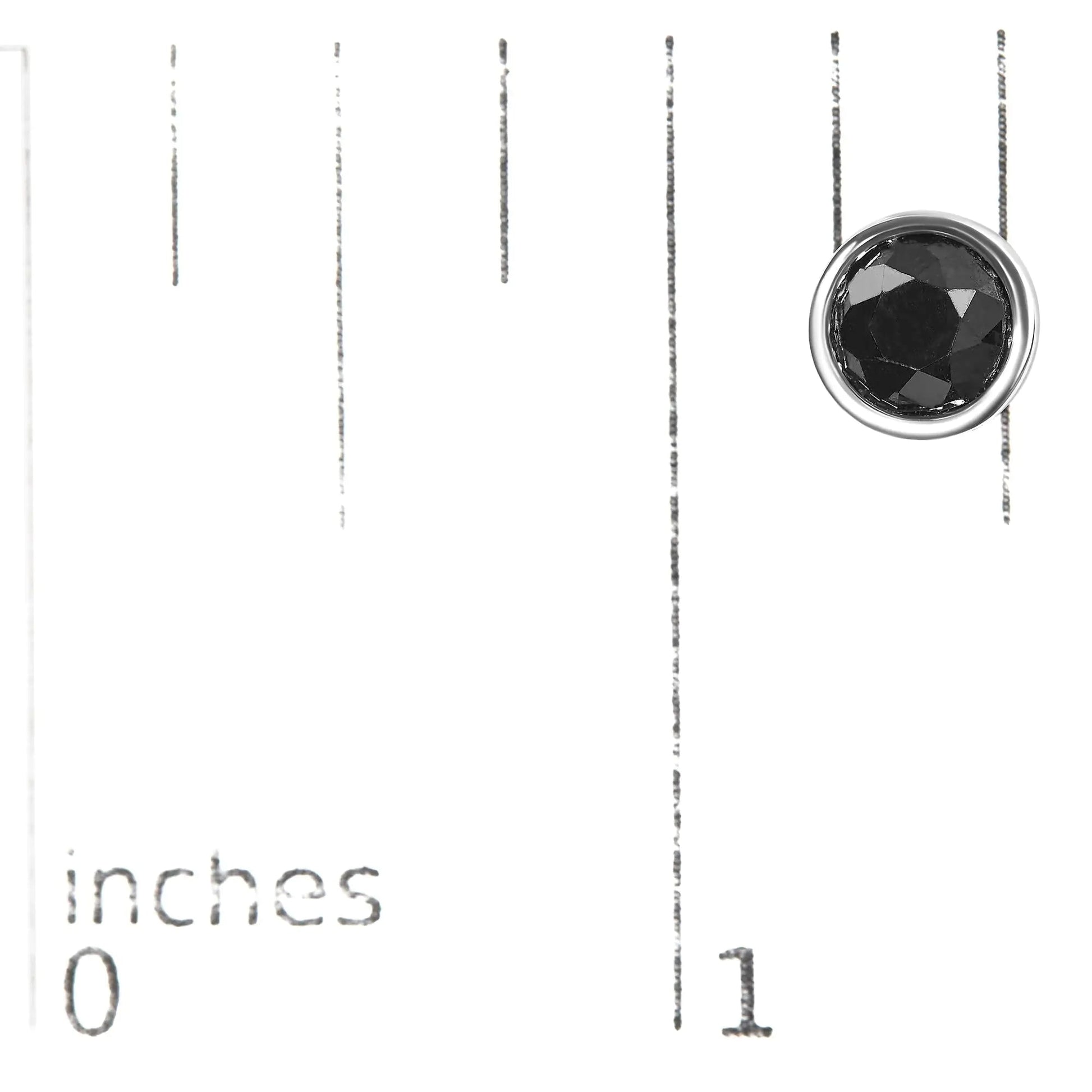 .925 Sterling Silver Round Brilliant - Cut Black Diamond Bezel - Set Stud Earrings with Screw Backs (Fancy Color - Enhanced, I2 - I3 Clarity) | | Elegant Emulations Jewelry USA