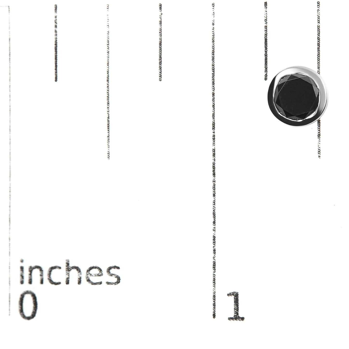 .925 Sterling Silver Round Brilliant - Cut Black Diamond Bezel - Set Stud Earrings with Screw Backs (Fancy Color - Enhanced, I2 - I3 Clarity) | | Elegant Emulations Jewelry USA