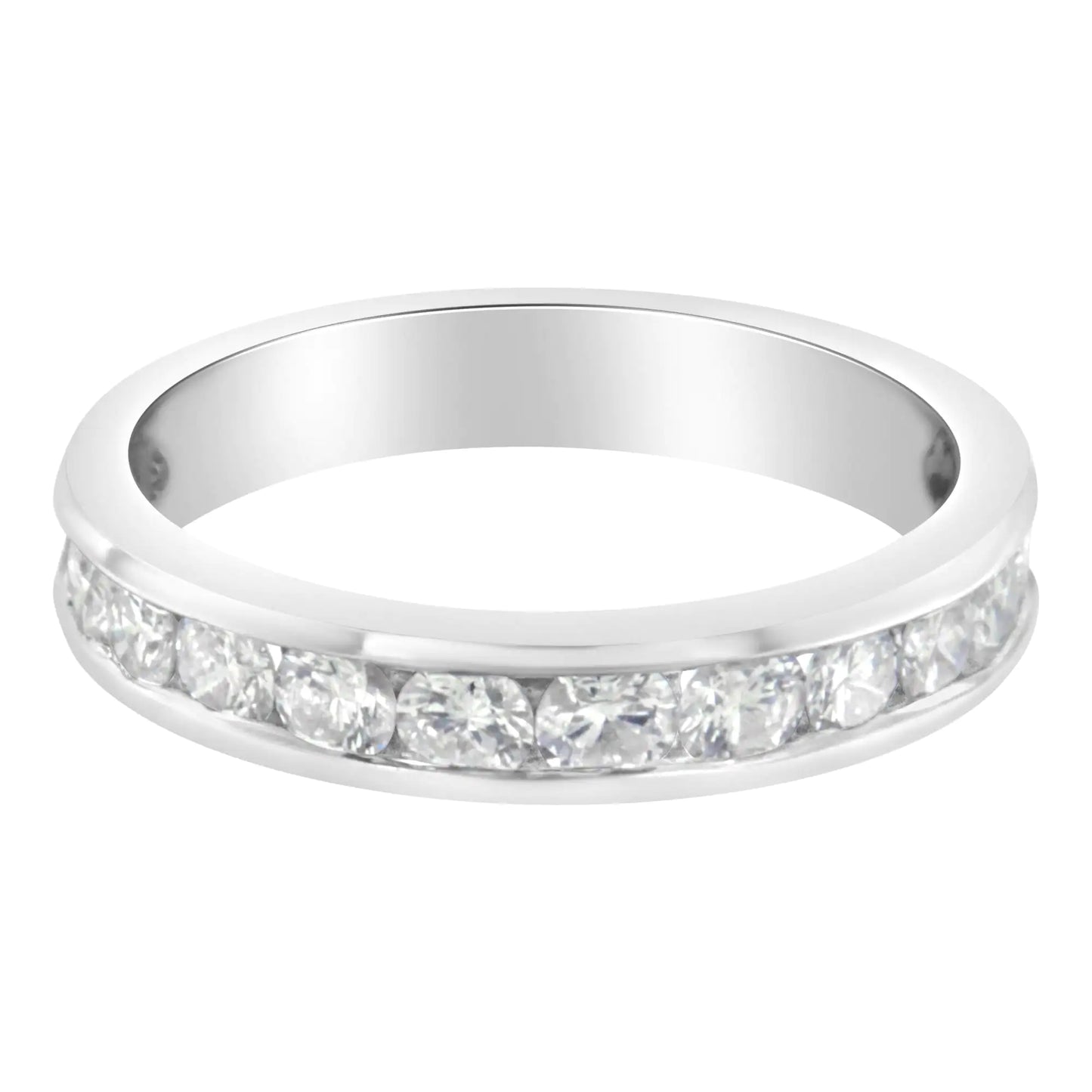 IGI 1 Carat Diamond 18K White Gold Eternity Band