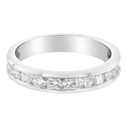 IGI 1 Carat Diamond 18K White Gold Eternity Band