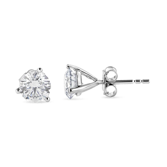 14K White Gold Martini-Set 2ct Lab Diamond Studs (F-G, VS2-SI1)