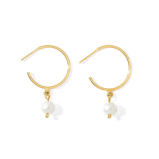Freshwater Pearl Hoop Earrings - Elegant Emulations
