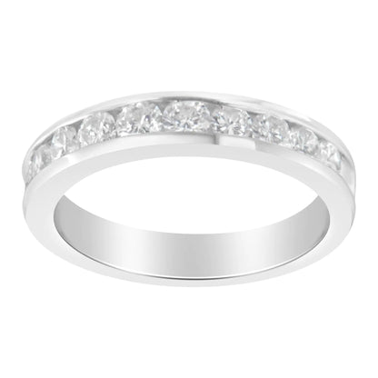 IGI 1 Carat Diamond 18K White Gold Eternity Band