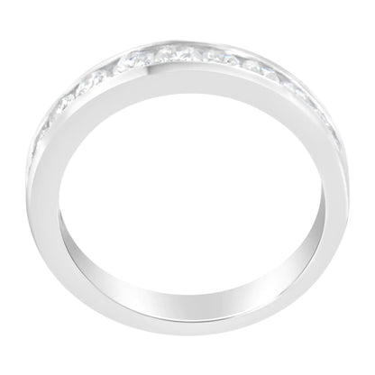 IGI 1 Carat Diamond 18K White Gold Eternity Band