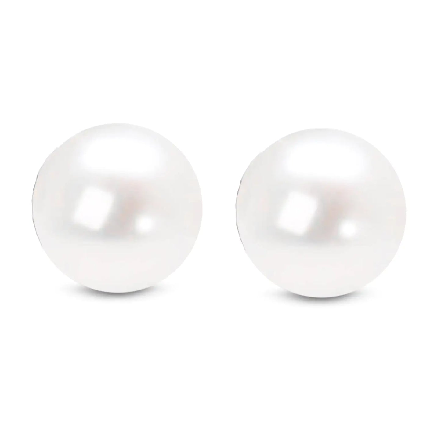 14K Gold Akoya Pearl Stud Earrings - Select Your Size