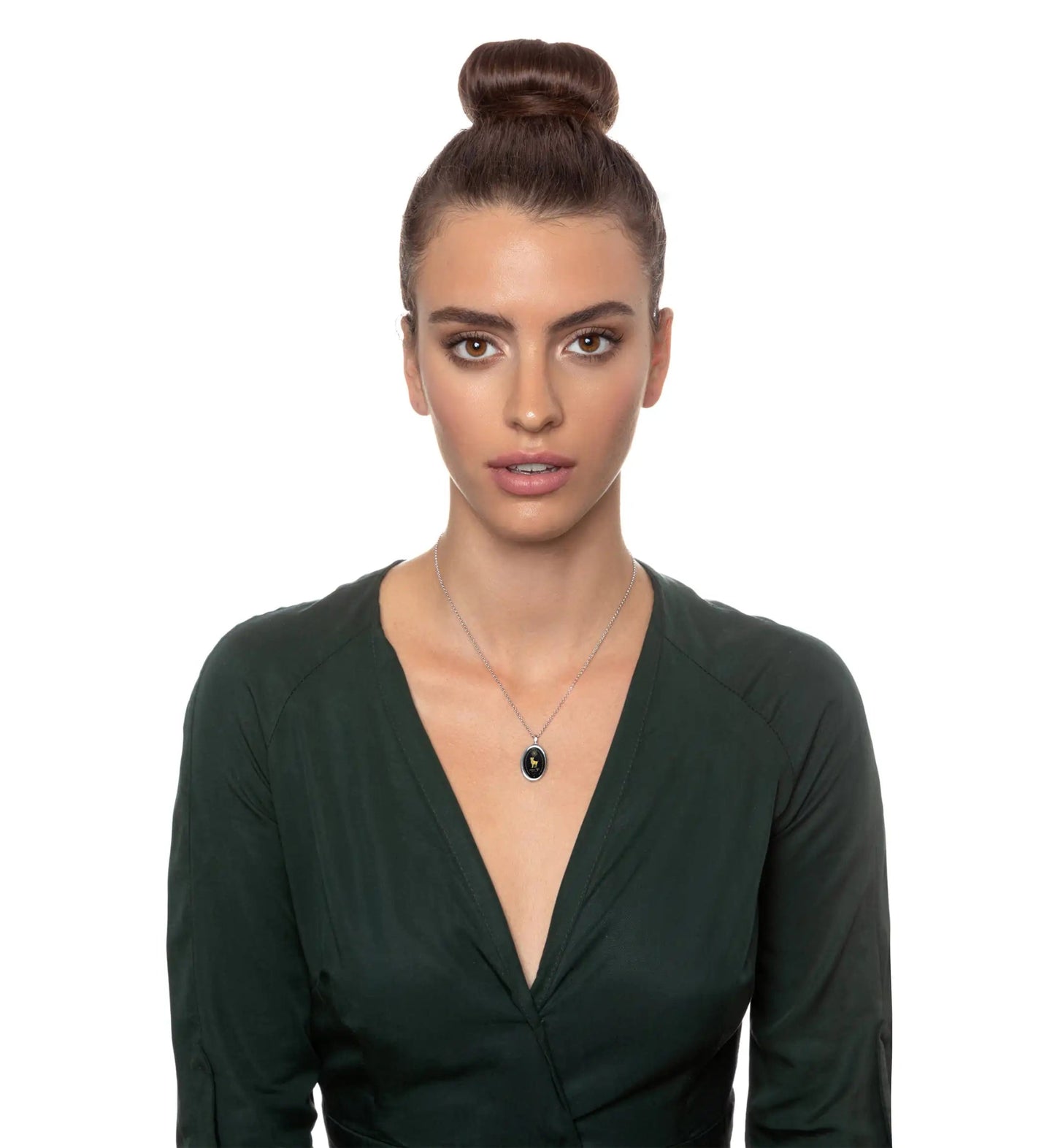 Aries Gold Onyx Pendant | Necklace | Elegant Emulations Jewelry USA