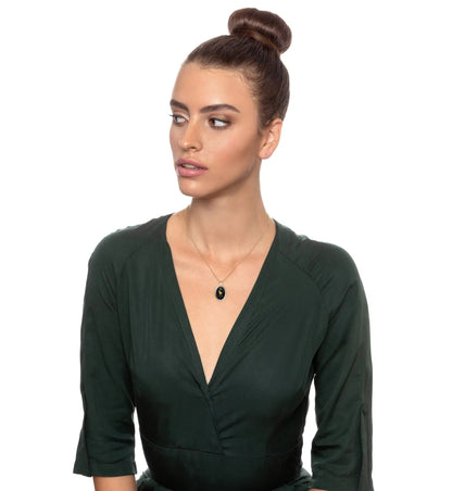 Aries Gold Onyx Pendant | Necklace | Elegant Emulations Jewelry USA