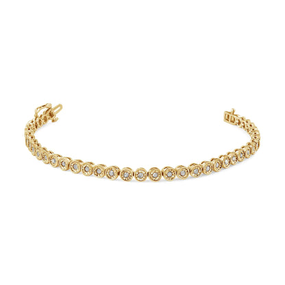 Sterling Silver Diamond Link Tennis Bracelet