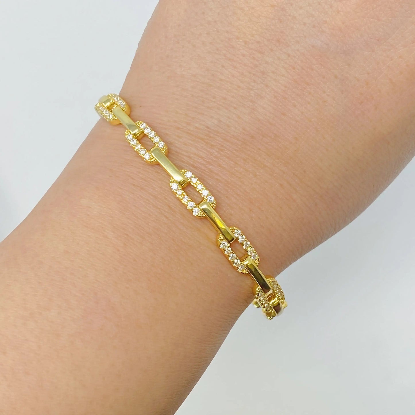 Chic Adjustable Gold Bangle | Bracelets | Elegant Emulations Jewelry USA