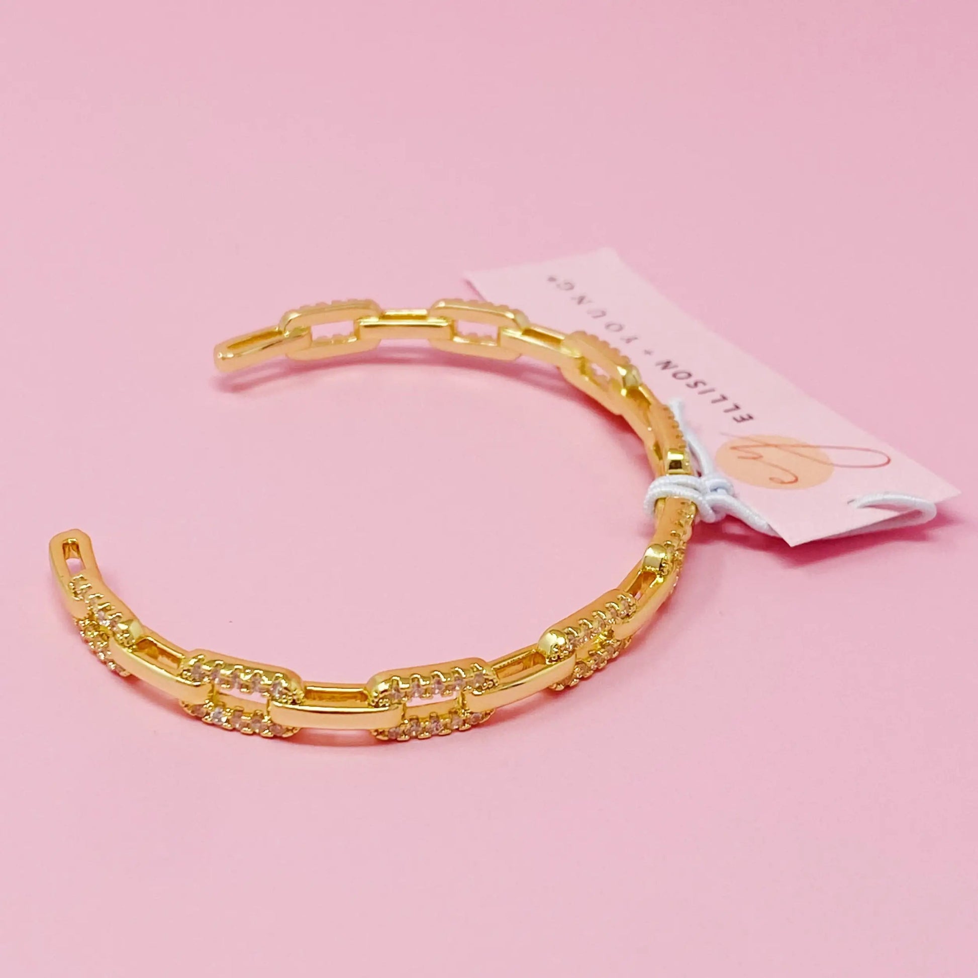 Chic Adjustable Gold Bangle | Bracelets | Elegant Emulations Jewelry USA