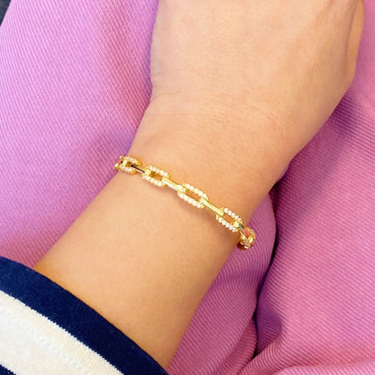 Chic Adjustable Gold Bangle | Bracelets | Elegant Emulations Jewelry USA