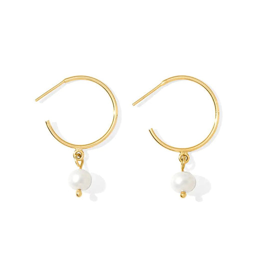 Freshwater Pearl Hoop Earrings | | Elegant Emulations Jewelry USA