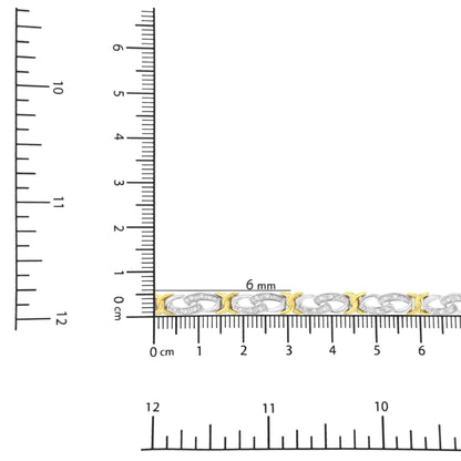 Gold & Silver Diamond Link Bracelet - 1/4ct TW | Bracelets | Elegant Emulations Jewelry USA