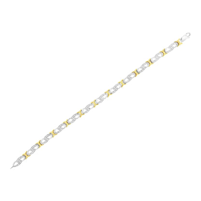Gold & Silver Diamond Link Bracelet - 1/4ct TW | Bracelets | Elegant Emulations Jewelry USA