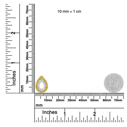 Golden Halo Pear Diamond Pendant Necklace | Necklace | Elegant Emulations Jewelry USA