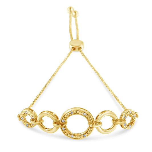 Golden Infinity Diamond Circle Bolo Bracelet | Bracelets | Elegant Emulations Jewelry USA