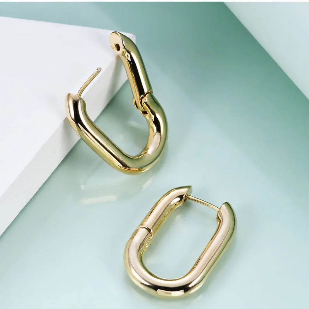 Halo Gold Hoops | Earrings | Elegant Emulations Jewelry USA