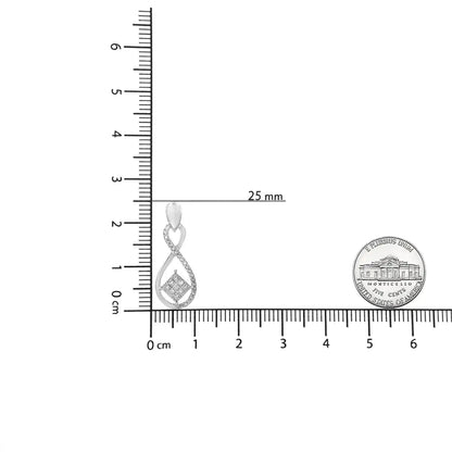 Infinity Silver & Diamond Drop Earrings | Earrings | Elegant Emulations Jewelry USA