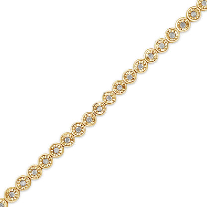Sterling Silver Diamond Link Tennis Bracelet