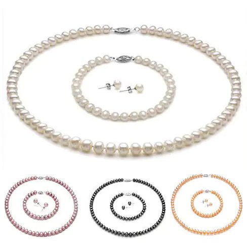 LUXE PEARL ENSEMBLE | Necklace | Elegant Emulations Jewelry USA