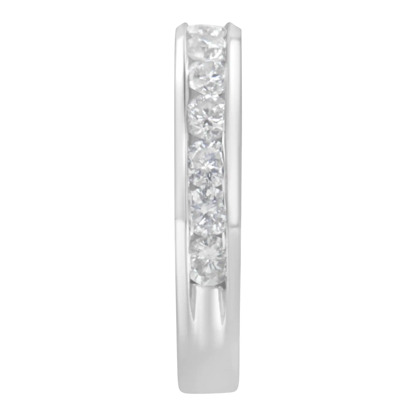 IGI 1 Carat Diamond 18K White Gold Eternity Band