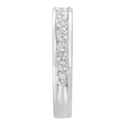 IGI 1 Carat Diamond 18K White Gold Eternity Band