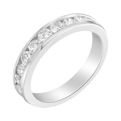 IGI 1 Carat Diamond 18K White Gold Eternity Band